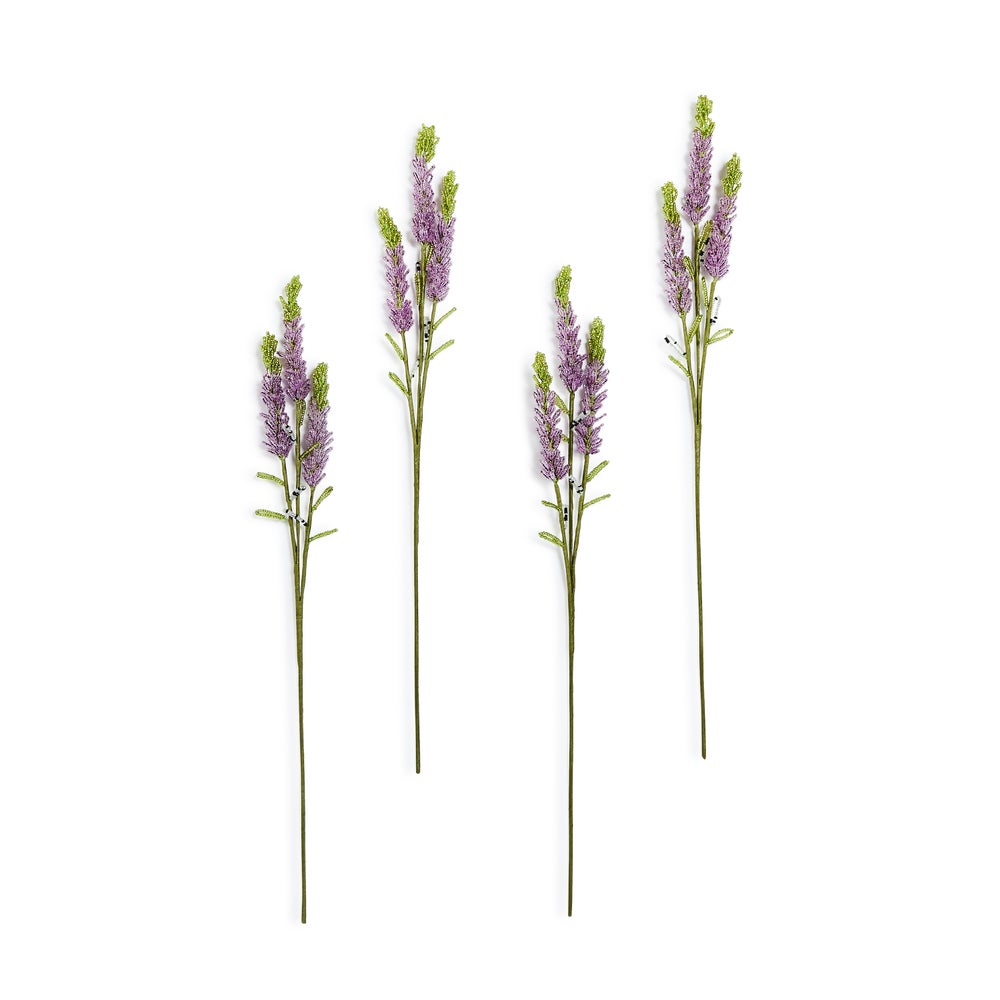 Lavender Beaded Flower Stem, Set of 4 mackenzie-childs Panama imagen 1 Lavender Beaded Flower Stem, Set of 4 mackenzie-childs Panama imagen 1