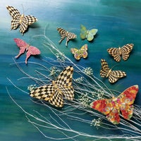 Courtly Check Butterfly Wall Decor