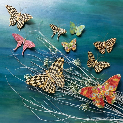 Courtly Check Butterfly Wall Decor
