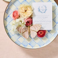 Rosy Check Wall Decor Butterfly Duo