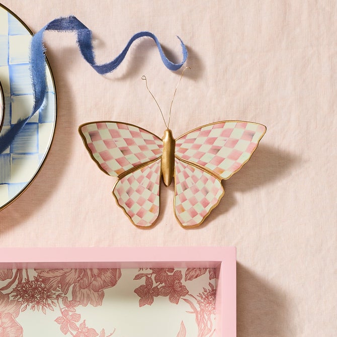 Rosy Check Wall Decor Butterfly Duo image number 5