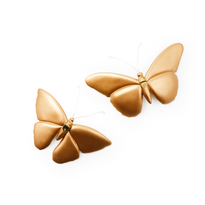 Rosy Check Wall Decor Butterfly Duo image number 1