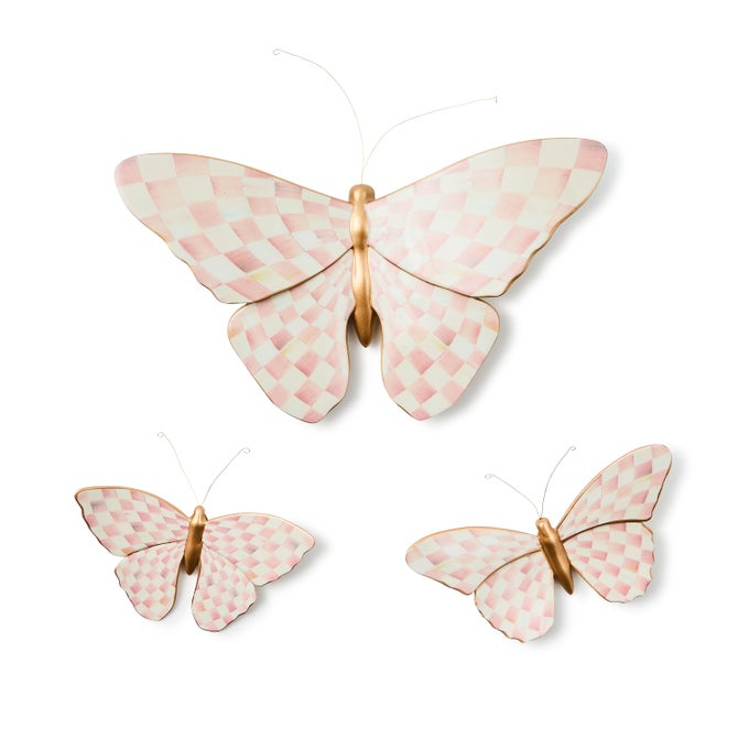 Rosy Check Wall Decor Butterfly Duo image number 2