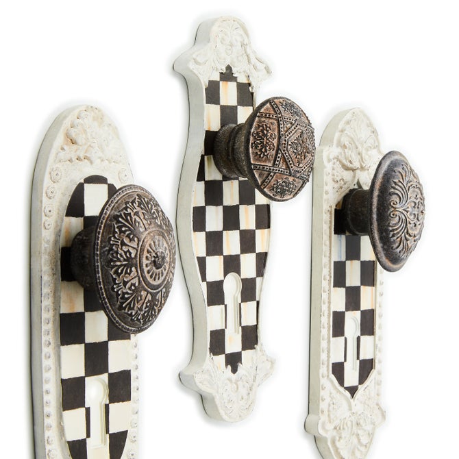 Courtly Door Knob Hooks, Set of 3 image number 1