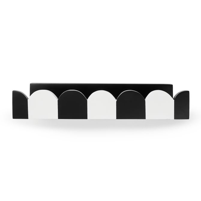 Scalloped Black & White Floating Shelf image number 1