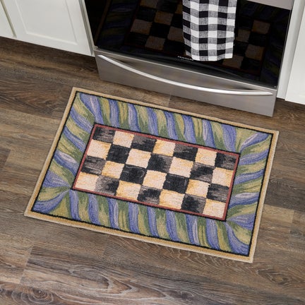 Courtly Check Purple & Green 2' x 3' Washable Rug