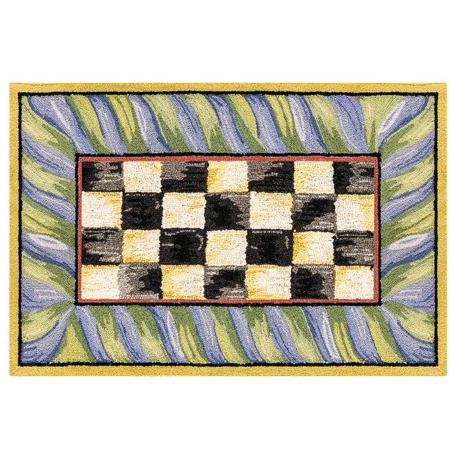 Courtly Check Purple & Green Washable Rug image number 3