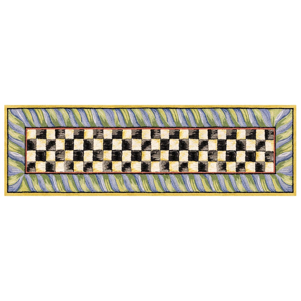 Courtly Check Purple & Green Washable Rug - Purple & Green, 2'6