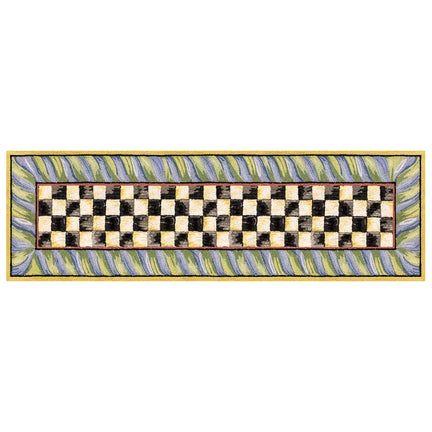 Courtly Check Purple & Green 2'6" x 8' Washable Runner