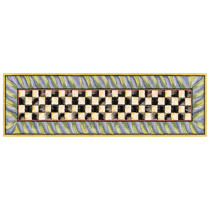 Courtly Check Purple & Green 2'6" x 8' Washable Runner image number 0