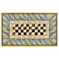 Courtly Check Purple & Green Washable Rug