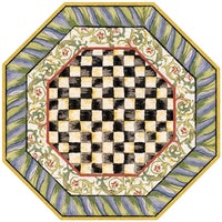 Courtly Check Purple & Green Washable Rug