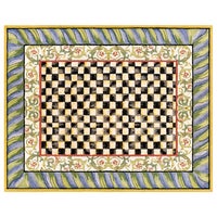 Courtly Check Purple & Green Washable Rug