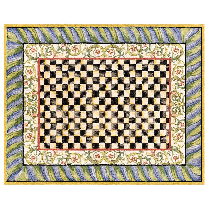 Courtly Check Purple & Green 8' x 10' Washable Rug image number 0