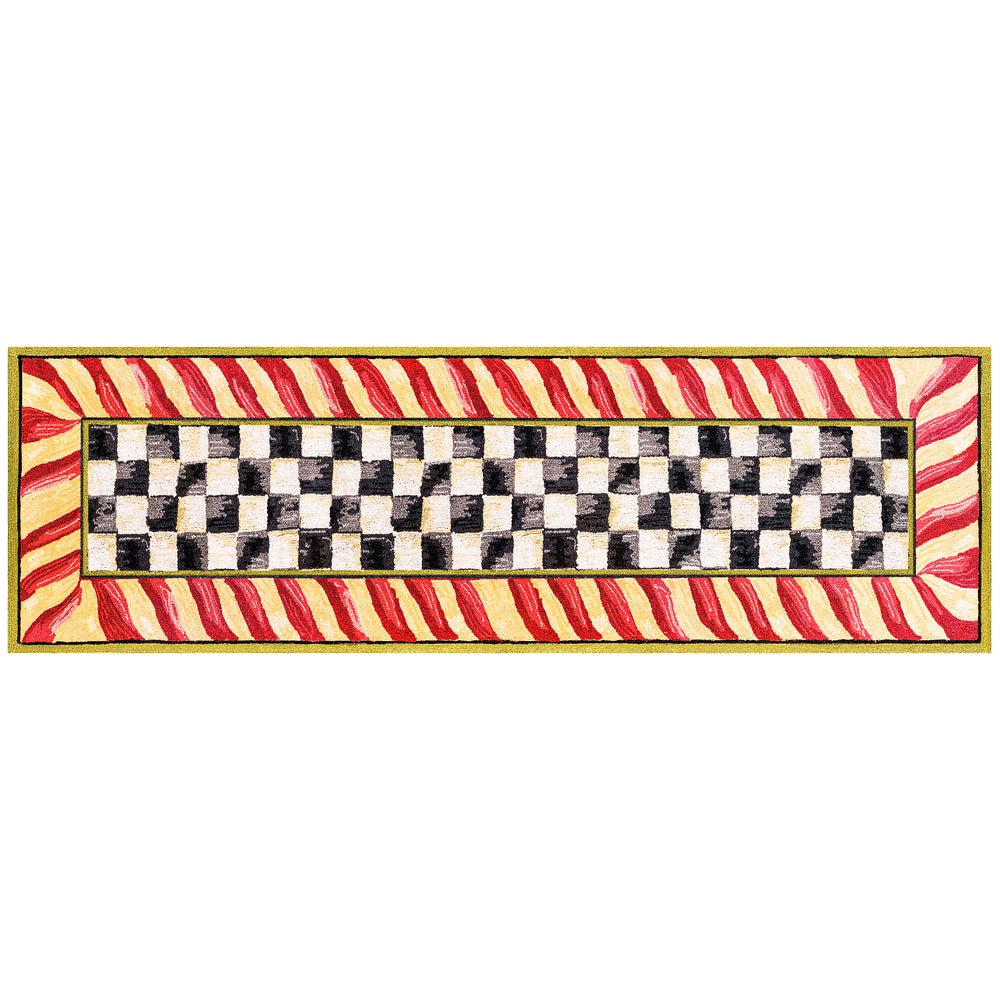 Courtly Check Red & Gold Washable Rug mackenzie-childs Panama imagen 1
