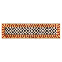 Courtly Check Red & Gold Washable Rug