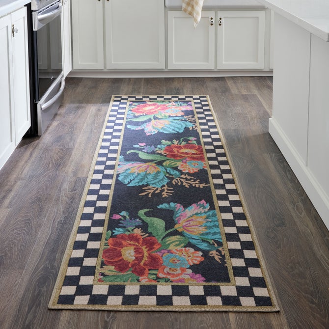 Flower Market 2'6" x 8' Washable Runner image number 1