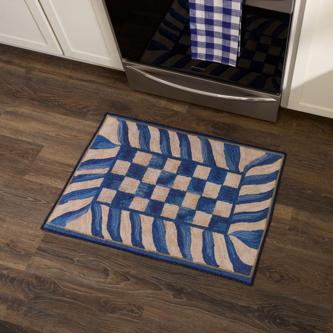 Truly Royal Check 2' x 3' Washable Rug image number 1