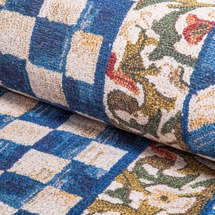 Truly Royal Check 3' x 5' Washable Rug