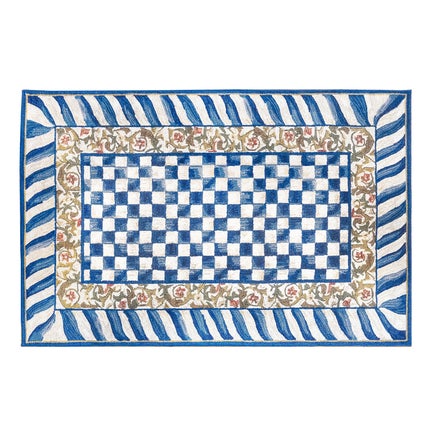 Truly Royal Check 5' x 7'6" Washable Rug
