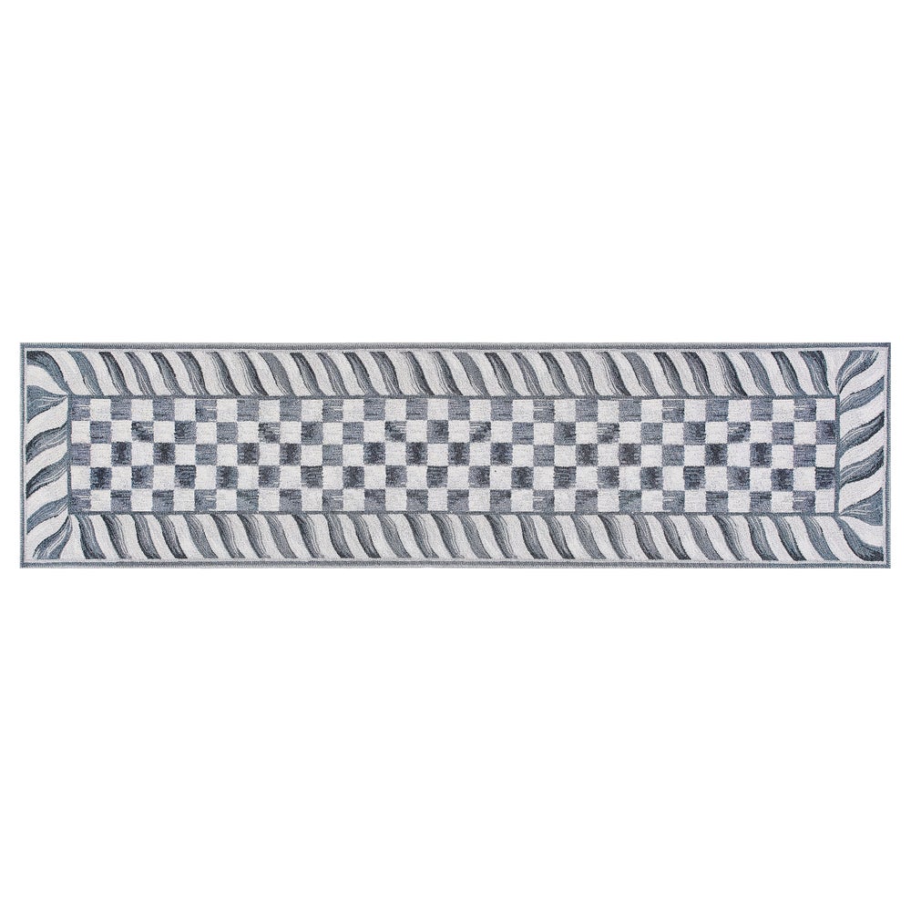 Sterling Check Washable Rug mackenzie-childs Panama imagen 1 Sterling Check Washable Rug mackenzie-childs Panama imagen 1