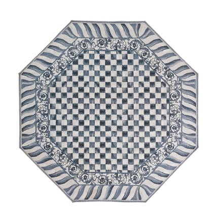 Sterling Check 6' Octagon Washable Rug