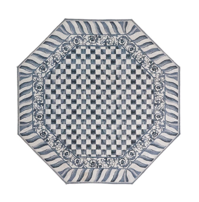 Sterling Check 6' Octagon Washable Rug image number 0