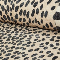 Snow Leopard 6' Octagon Washable Rug
