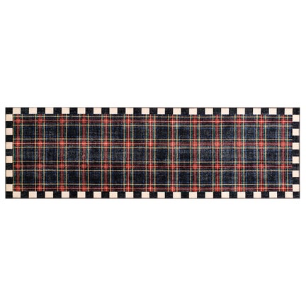 Stewart Tartan Black 2'6" x 8' Washable Runner