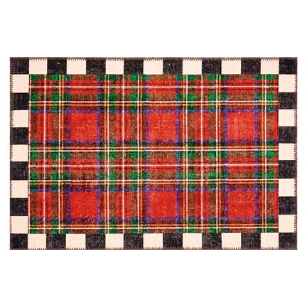Royal Stewart Tartan Red 2' x 3' Washable Rug