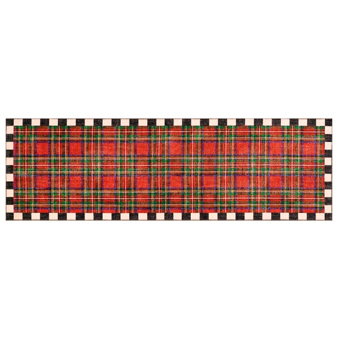 Royal Stewart Tartan Red 2'6" x 8' Washable Runner image number 0