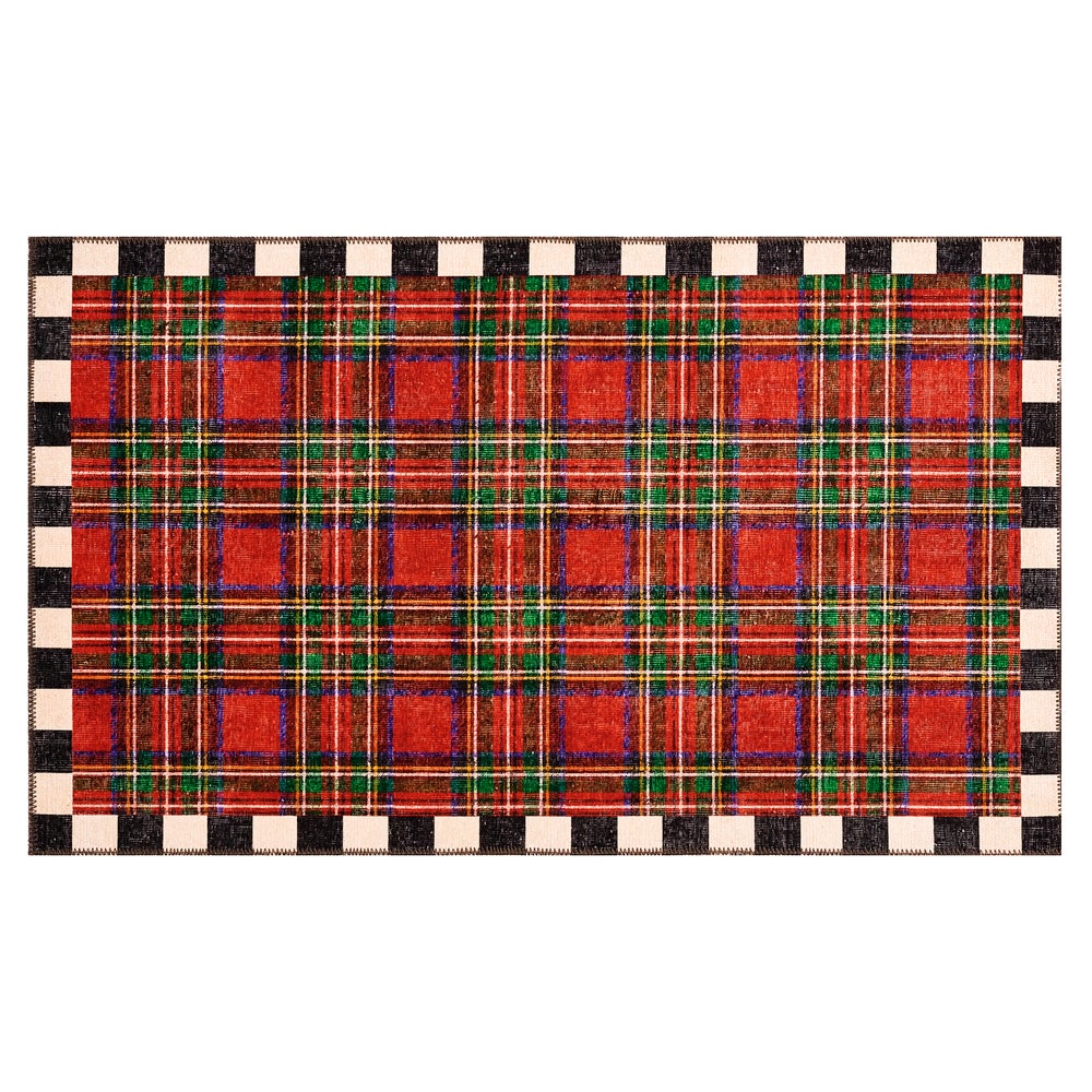 Royal Stewart Tartan Red 3' x 5' Washable Rug mackenzie-childs Panama imagen 1