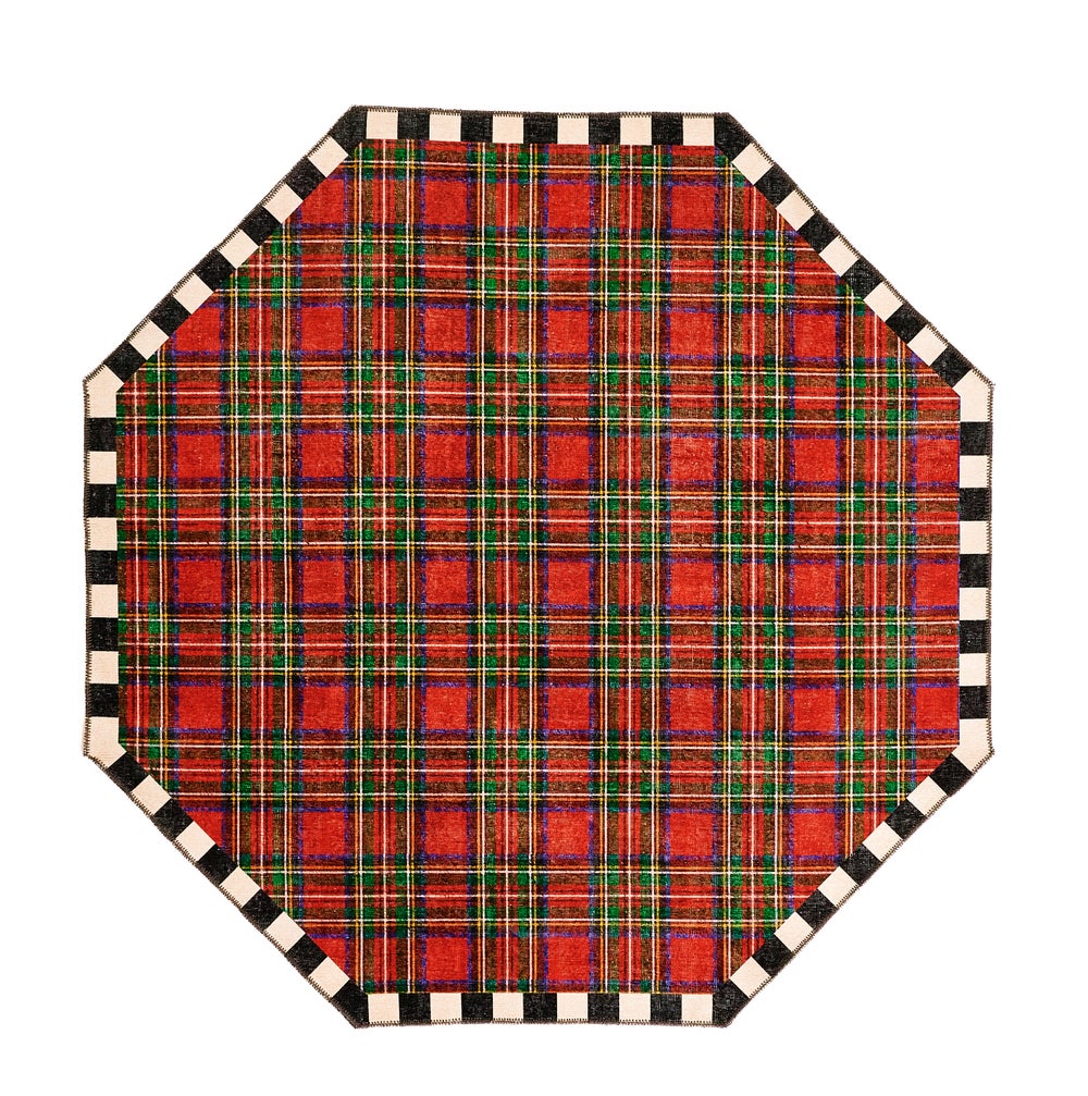 Royal Stewart Tartan Red 6' Octagon Washable Rug mackenzie-childs Panama imagen 1 Royal Stewart Tartan Red 6' Octagon Washable Rug mackenzie-childs Panama imagen 1