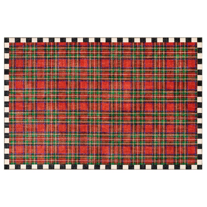 Royal Stewart Tartan Red 5' x 7'6" Washable Rug image number 0