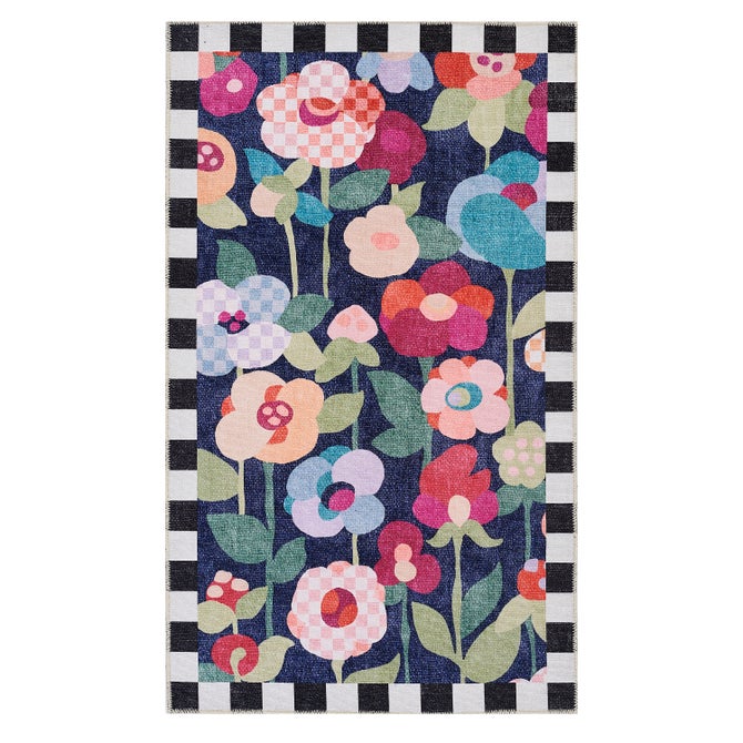 Posie Field 3' x 5' Washable Rug image number 0