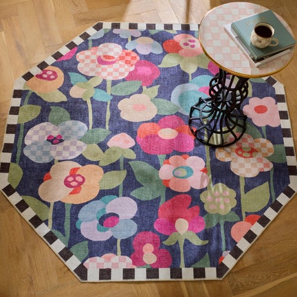 Posie Field 6' Foot Octagon Washable Rug