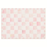 Rosy Checkered Washable Rug