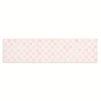 Rosy Checkered Washable Rug