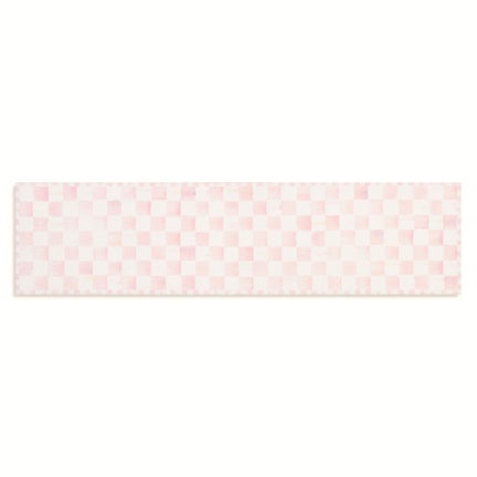 Rosy Checkered 2'6" x 10' Washable Runner