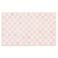 Rosy Checkered Washable Rug