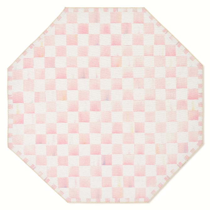 Rosy Checkered Washable Rug image number 5