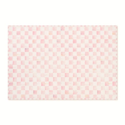Rosy Checkered 5' x 7'6" Washable Rug