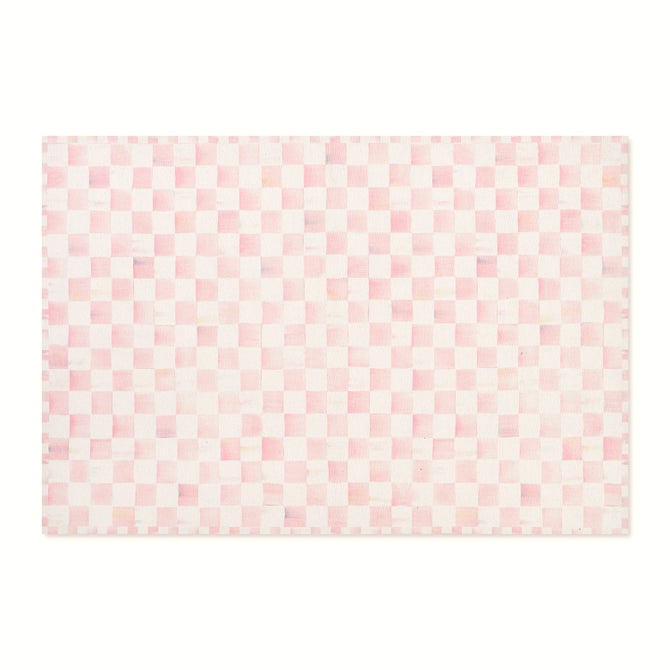 Rosy Checkered Washable Rug image number 4