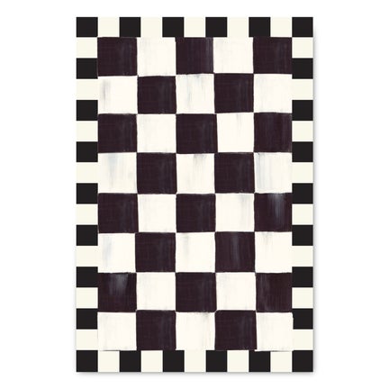 Courtly Checkered 2' x 3' Washable Rug