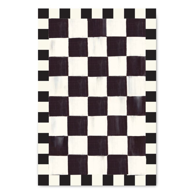Courtly Checkered 2' x 3' Washable Rug image number 0