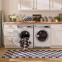 Courtly Checkered 2'6" x 8' Washable Runner