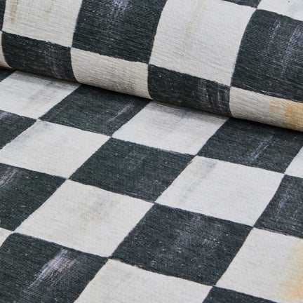 Courtly Checkered 2'6" x 8' Washable Runner