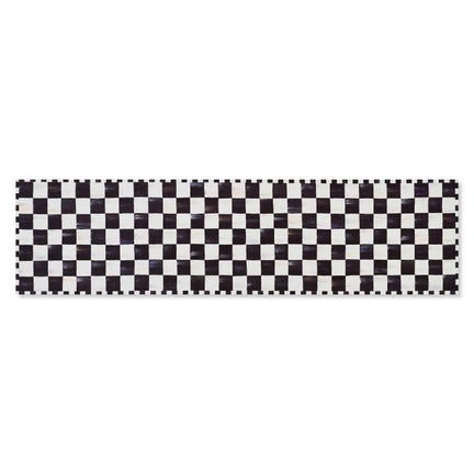 Courtly Checkered 2'6" x 10' Washable Runner