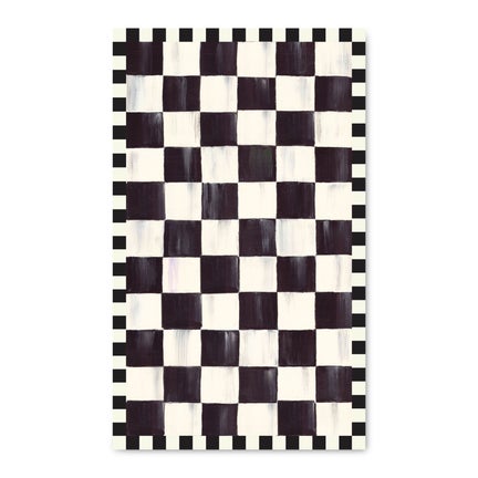Courtly Checkered 3' x 5' Washable Rug
