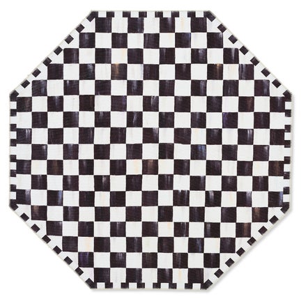 Courtly Checkered 6' Octagon Washable Rug